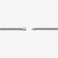 Mens Stainless Steel 9 Inch Solid Chain Bracelet