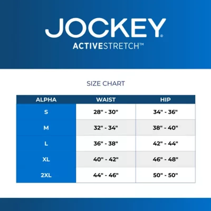 Jockey Active Stretch Mens 4 Pack Pouch Briefs 9129