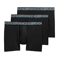 Jockey Active Microfiber Mens 3 Pack Boxer Briefs 9142