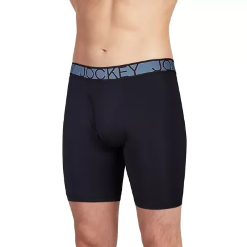 Jockey Active Microfiber Long Leg Mens 3 Pack Boxer Briefs 9143