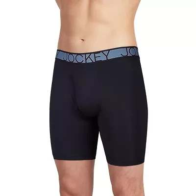 Jockey Active Microfiber Long Leg Mens 3 Pack Boxer Briefs 9143