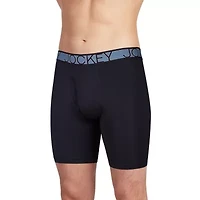Jockey Active Microfiber Long Leg Mens 3 Pack Boxer Briefs 9143