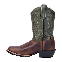 Dan Post Girls Teddy Stacked Heel Cowboy Boots