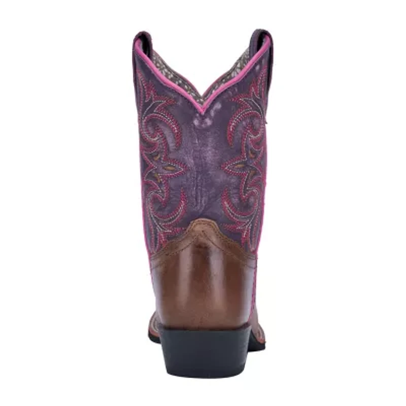 Dan Post Little & Big Kid Girls Majesty Stacked Heel Cowboy Boots