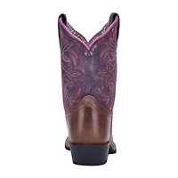Dan Post Little & Big Kid Girls Majesty Stacked Heel Cowboy Boots