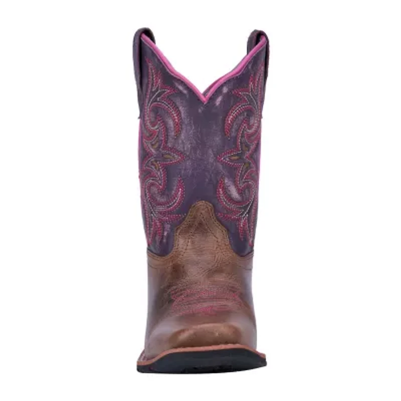 Dan Post Little & Big Kid Girls Majesty Stacked Heel Cowboy Boots