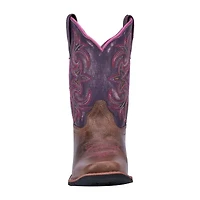 Dan Post Little & Big Kid Girls Majesty Stacked Heel Cowboy Boots