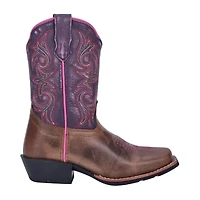 Dan Post Little & Big Kid Girls Majesty Stacked Heel Cowboy Boots