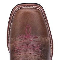 Dan Post Little & Big Kid Girls Majesty Stacked Heel Cowboy Boots