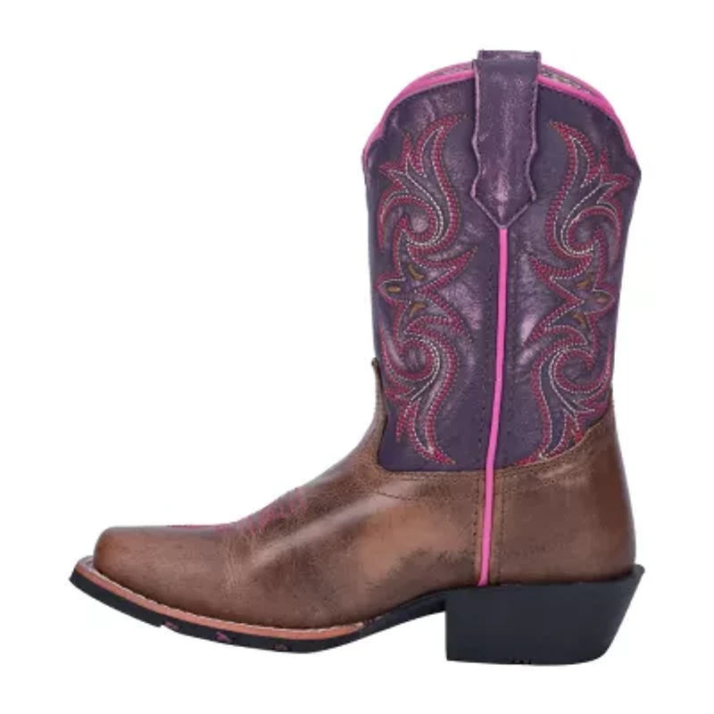 Dan Post Little & Big Kid Girls Majesty Stacked Heel Cowboy Boots