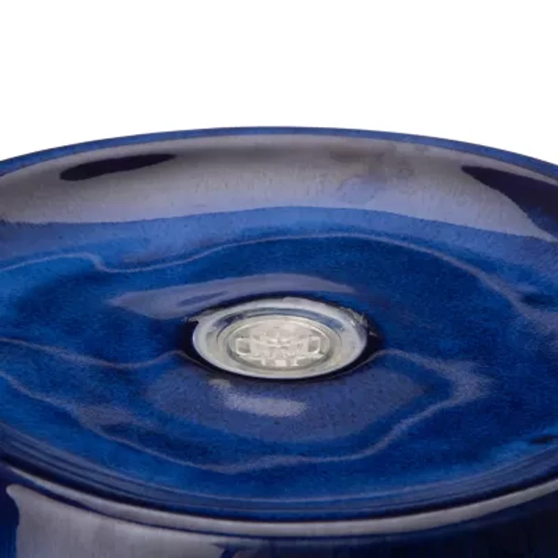 Glitzhome 20.5" Cobalt Blue Ceramic Outdoor Fountains