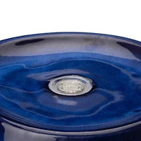 Glitzhome 20.5" Cobalt Blue Ceramic Outdoor Fountains