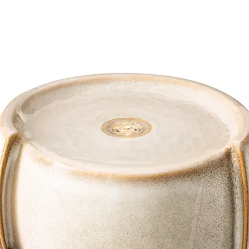 Glitzhome 21.25" Ceramic Pot Outdoor Fountains