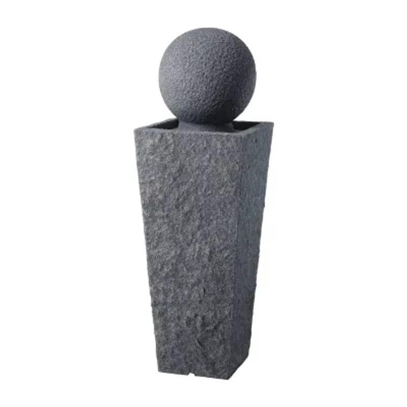 Glitzhome 40.25" Polyresin Sphere Outdoor Fountains