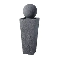 Glitzhome 40.25" Polyresin Sphere Outdoor Fountains