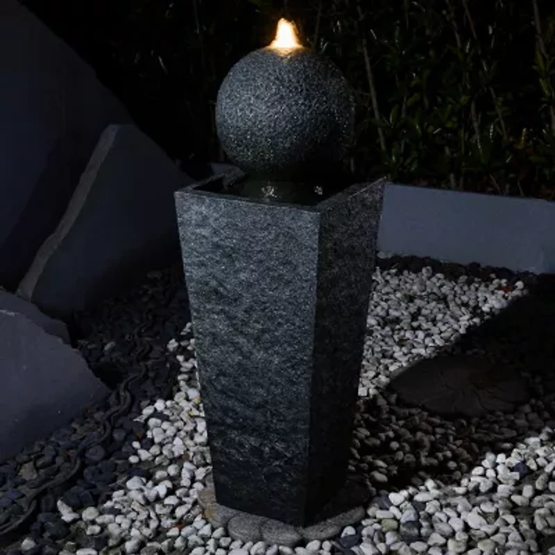 Glitzhome 40.25" Polyresin Sphere Outdoor Fountains