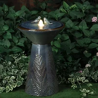 Glitzhome 27.5" Turquoise Ceramic Outdoor Fountains