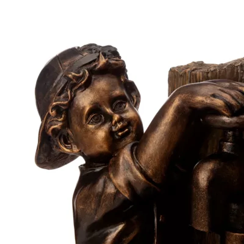Glitzhome 25.5" Polyresin Sculptural Outdoor fountain