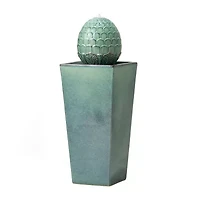 Glitzhome 35.75" Turquoise Ceramic Outdoor Fountains
