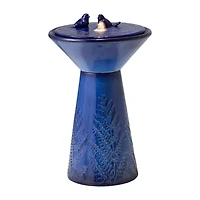 Glitzhome 27.5H Cobalt Blue Ceramic Outdoor Fountains
