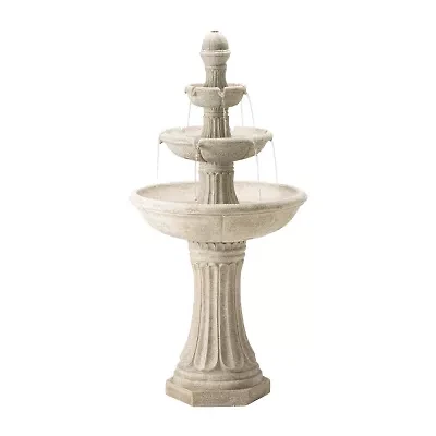 Glitzhome 45.25'H Terrazzo Resin 3-Tier Outdoor fountain