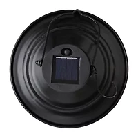 Glitzhome 9.75" Wire Black Solar Powered Lantern