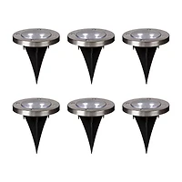 Glitzhome 5.25" Set Of 6 Led 6-pc. Pathway Light