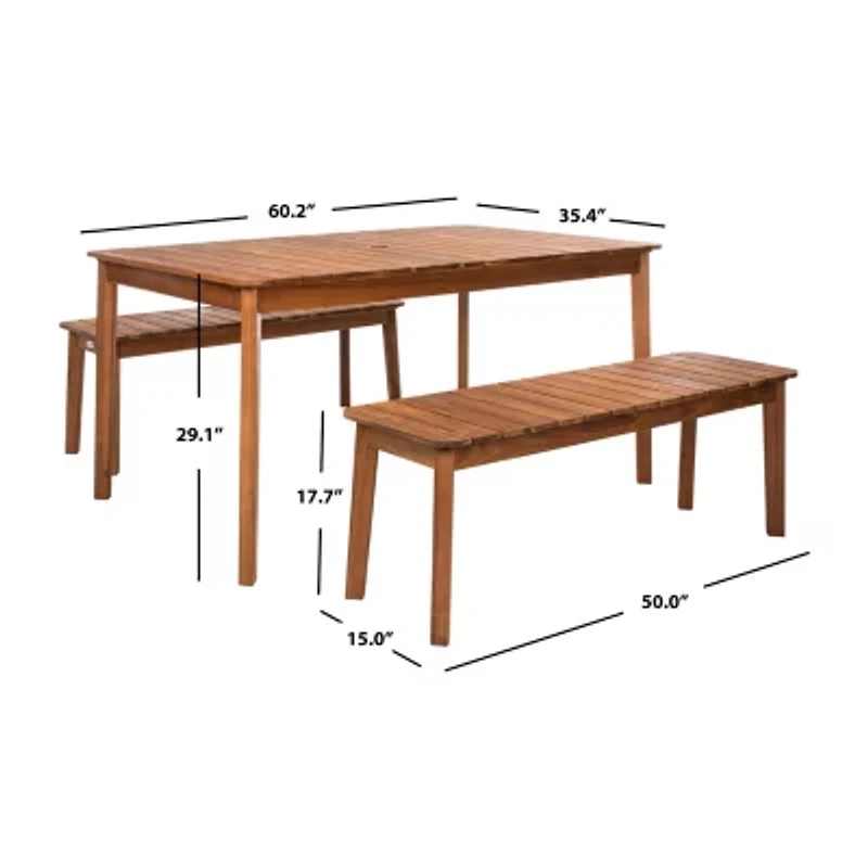 Europa 3-pc. Rectangular Dining Set