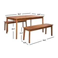 Europa 3-pc. Rectangular Dining Set
