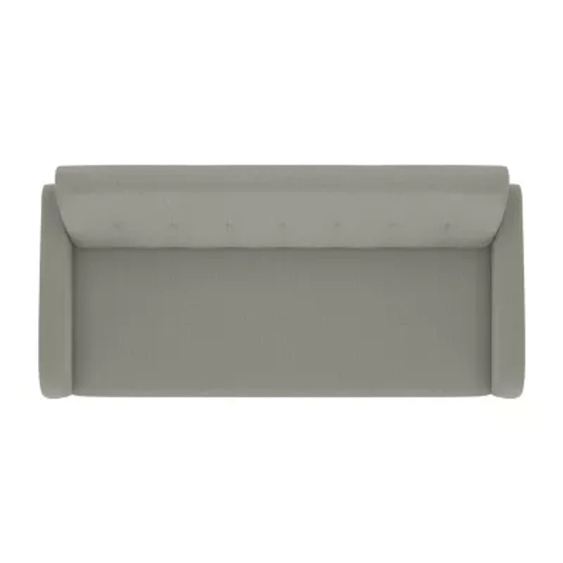 Kingston Mid-Century Modern Sofa Linen with Legs a Natural Finish