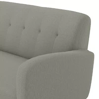 Kingston Mid-Century Modern Sofa Linen with Legs a Natural Finish