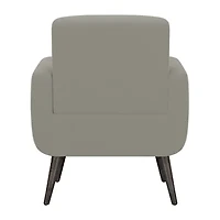 Kingston Mid-Century Modern Accent Armchair Linen with Legs an Espresso Finish