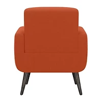 Kingston Mid-Century Modern Accent Armchair Linen with Legs an Espresso Finish