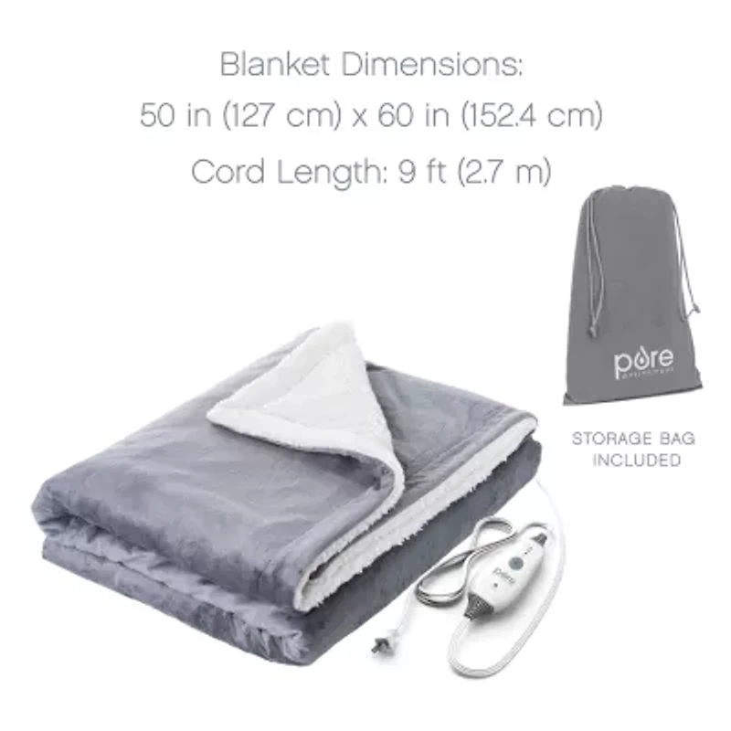 PureRelief Plush Heated Shawl