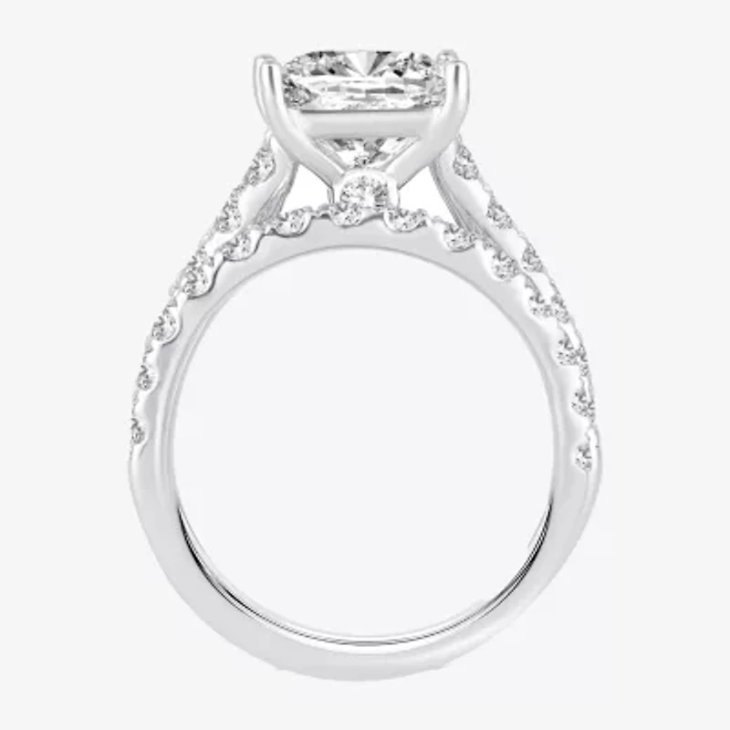 (H-I / SI1-SI2) Signature By Modern Bride Womens 5 CT. T.W. Lab Grown White Diamond 14K Gold Princess Bridal Set