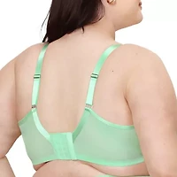 Curvy Couture Sheer Mesh Unlined Underwire Bra-1311