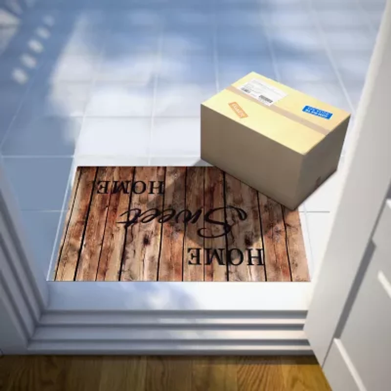 Achim Farmhouse Plank Rubber 18"X30" Doormat