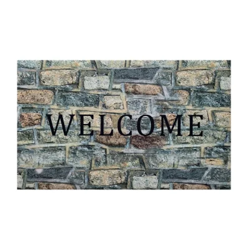Achim Welcome Stone Rubber 18"X30" Doormat