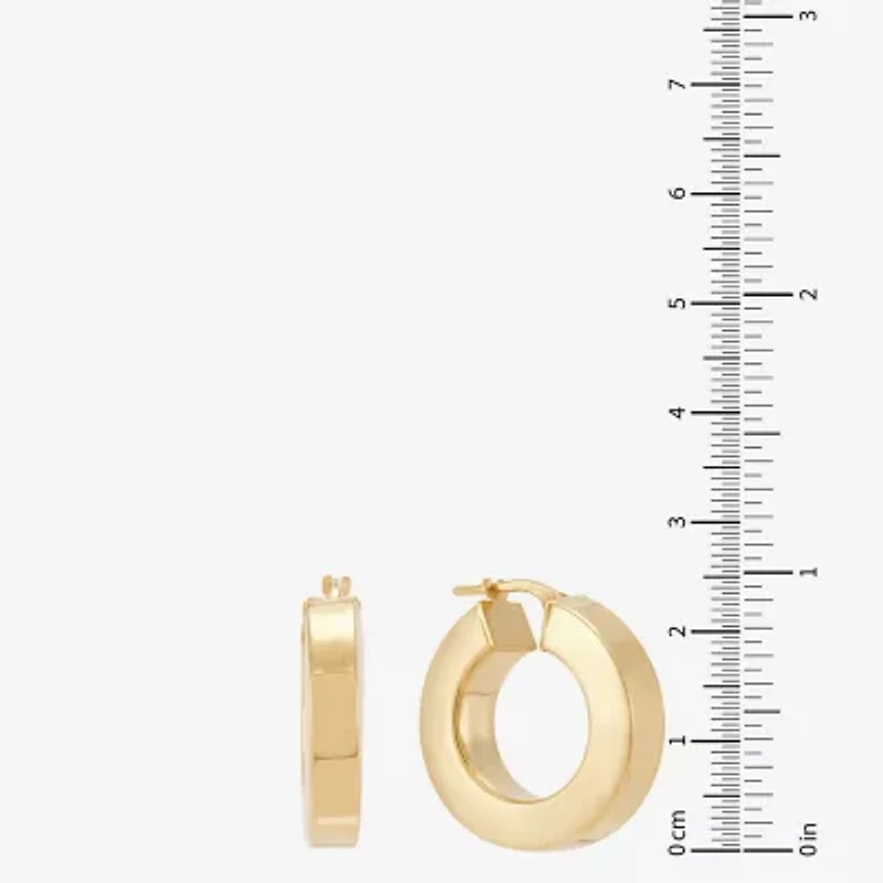 Limited Quantities! Womens 14K Gold Over Silver 15mm Hoop Earrings