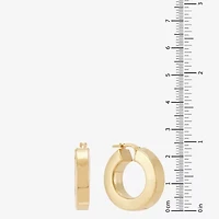 Limited Quantities! Womens 14K Gold Over Silver 15mm Hoop Earrings