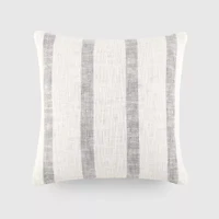 Casual Comfort Awning Stripe Yarn Dyed Square Throw Pillow