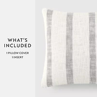 Casual Comfort Awning Stripe Yarn Dyed Square Throw Pillow