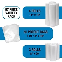 Kenmore Vacuum Sealer Bag & Roll Variety Pack (57 PC)