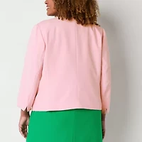 Evan Picone Womens Plus Classic Fit Suit Jacket