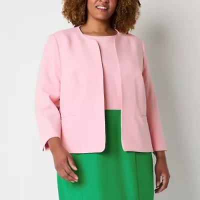 Evan Picone Womens Classic Fit Plus Suit Jacket