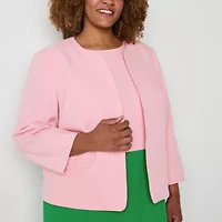 Evan Picone Womens Plus Classic Fit Suit Jacket