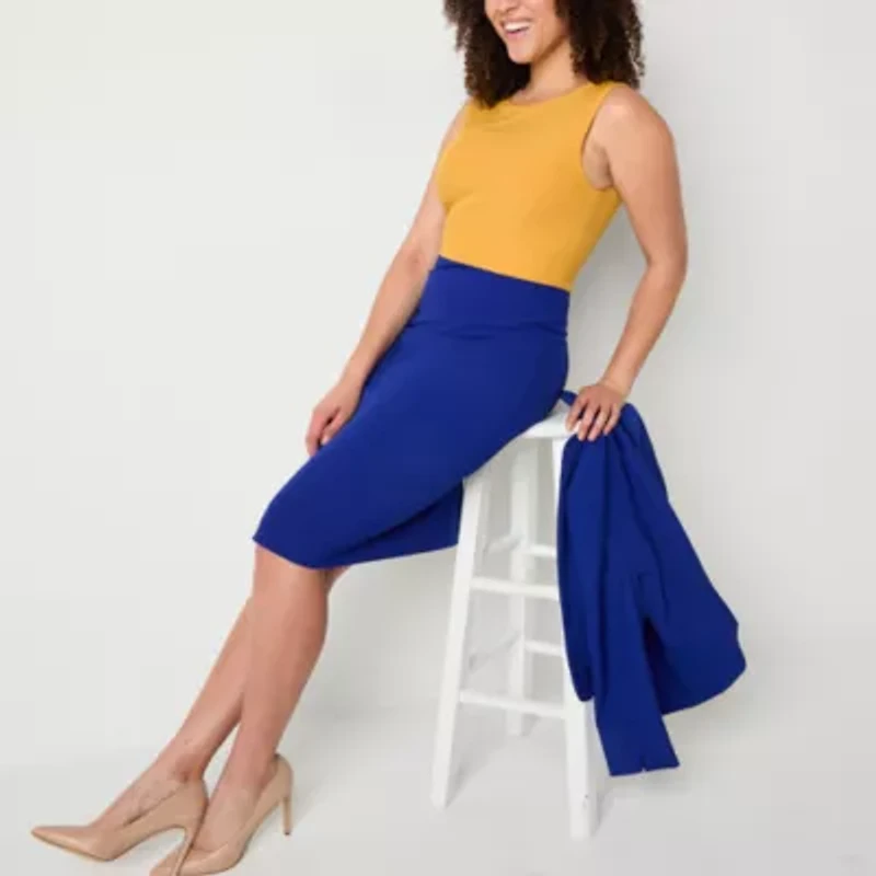 Evan Picone Womens Sleeveless Sheath Dress