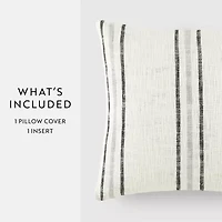 Casual Comfort Framed Stripe Yarn Dyed Square Throw Pillow