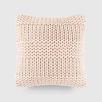 Casual Comfort Chunky Knit Acrylic Square Throw Pillow