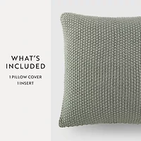 Casual Comfort Stitch Knit Acrylic Square Throw Pillow